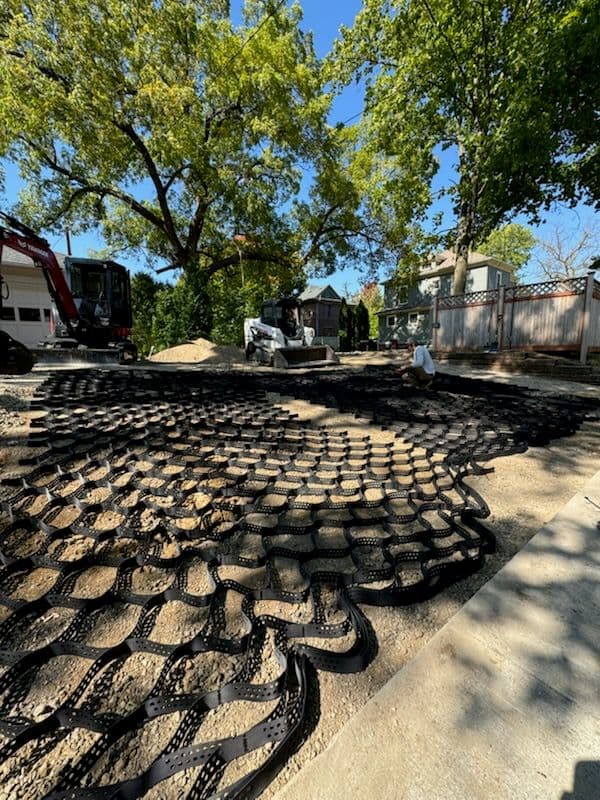 GeoCell Grid Installation for Driveway in Northfield, MN